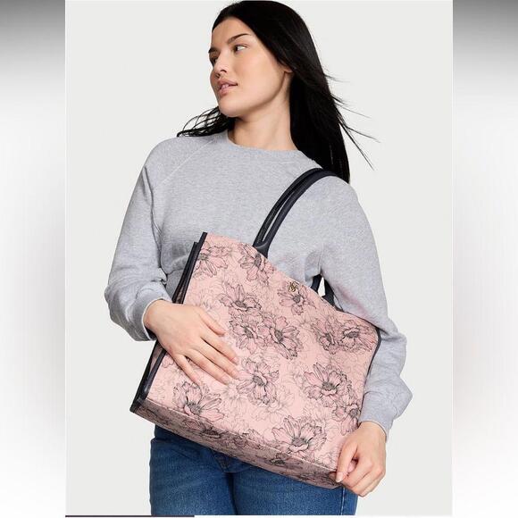 Victoria's Secret Handbags - VICTORIA'S SECRET Floral Tote Bag